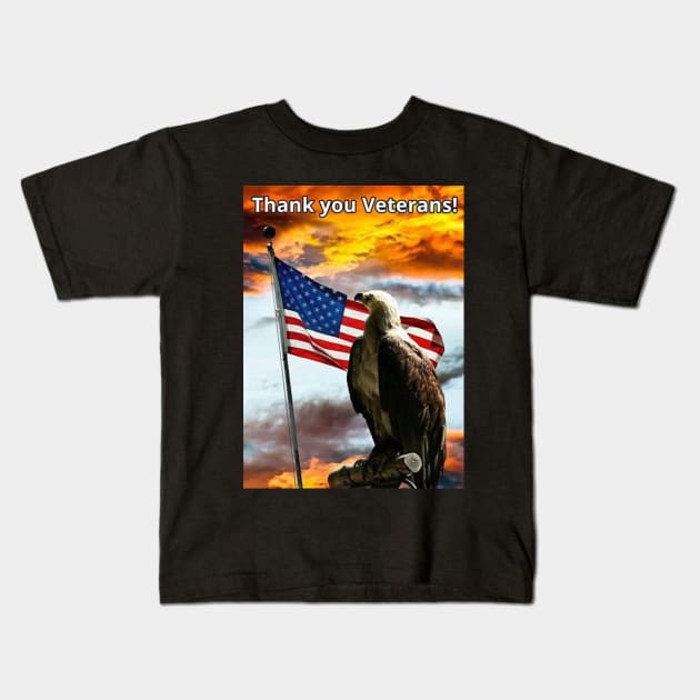 Thank you Veterans! Kids T-Shirt by cameradog